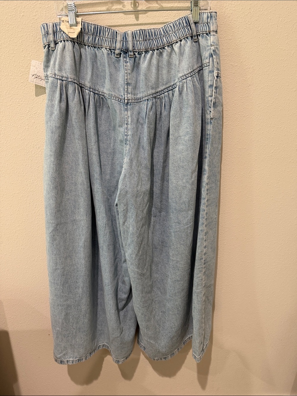 NWT Free People We The Free Blossom Pull-On Jeans - light sunny day sky blue - L - Picture 8 of 8